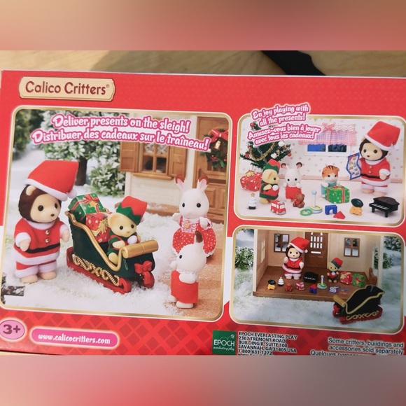 Calico Critters Mr Lions Winter Sleigh - Picture 4 of 5